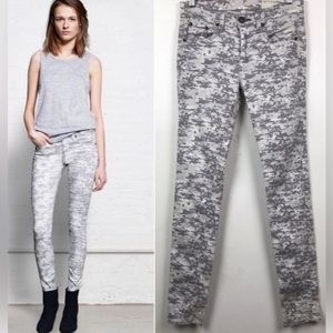 Rag & Bone Grey Digital Camo Skinny Jeans 25 NWOT
